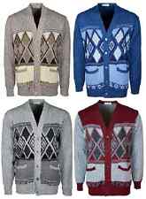  Men's Classic V-Neck Button-Up Grandad Cardigan,Jumper  Knitwear S-5XL