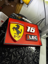 Formula One | F1 | Ferrari|  Charles Leclerc| 16 | Collectors logo | 17cm x 12cm