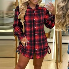 Christmas Women Plaid Check