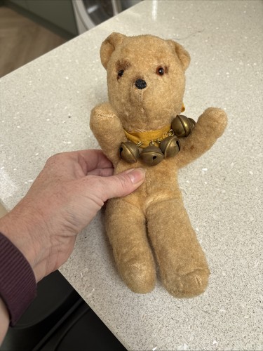 Vintage teddy with bell - vintage,