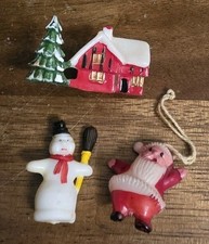 Vtg Plastic Mini Christmas