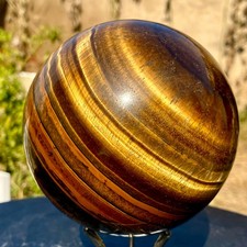 4.39LB Natural Rare Tiger Eye Crystal Ball Sphere Healing Gemstone Minerals