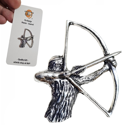Bowman archer pin - bowman, pewter