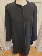 Ladies Size 18 Black Lined Buttoned Coat