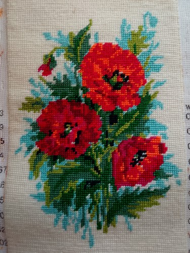 Completed vintage needlepoint - completed,