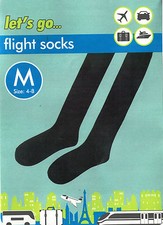 Ladies Flight Socks Safe Travel DVT Compression Maternity Knee Highs Sizes 4-8
