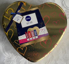 NIVEA GOLD HEART SHAPED TIN