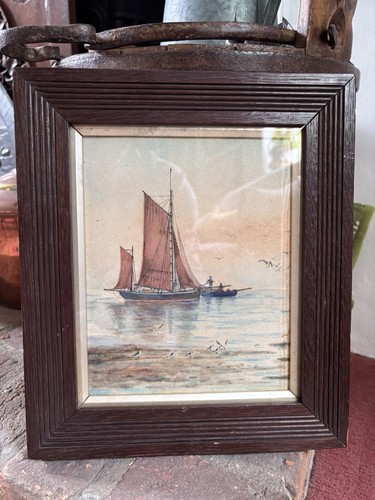 Antique watercolour sailing - antique,