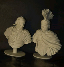 Pair of Roman Praetorian Centurion Bust Model-Historical  Military  Art Figurine