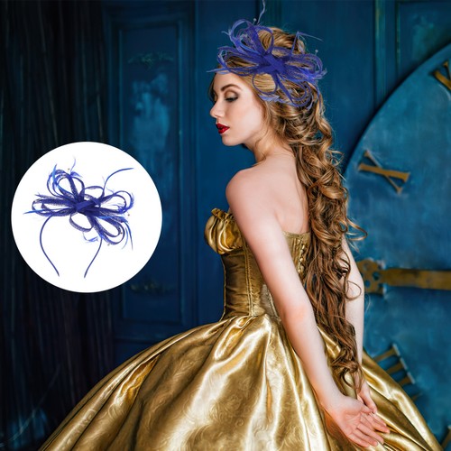 Blue women fascinator - women,