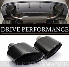 Audi S3 S4 S5 8P 8V 8Y B7 B8 B9 B10 Black Chrome Exhaust Tip Conversion RS Style