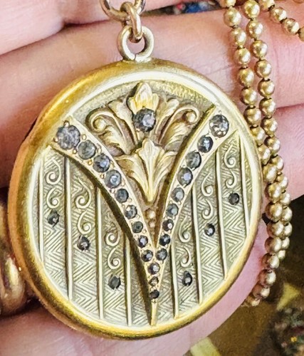 Antique gold filled locket - filled,