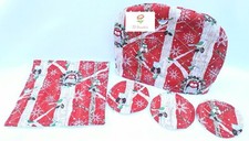 Christmas Owls unique vintage tea cosy/pot holder/coaster set