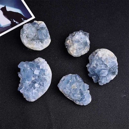Natural blue celestite stone - blue,