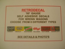 RETRODECAL '00' Gauge Decals for WRENN Quaker,Cerebus,Southdown,Clay Cross ETC
