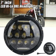 Universal Motorcycle Headlight 7" inch Motorbike Hi/Lo LED Front Light Headlamp