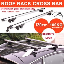 Universal Lockable Aluminium Car Roof Rack Bars No Rail Anti Theft Carrier,120CM