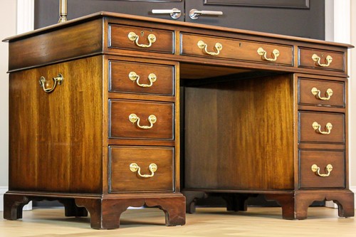 Antique solid mahogany - solid, twin