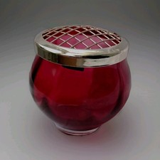 Rare Vintage Ruby Rose Posy Bowl - Dartington Glass