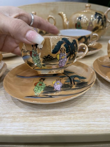 1950s japanese lusterware tea - 1950s,