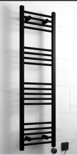 Black dual fuel - towel, rail