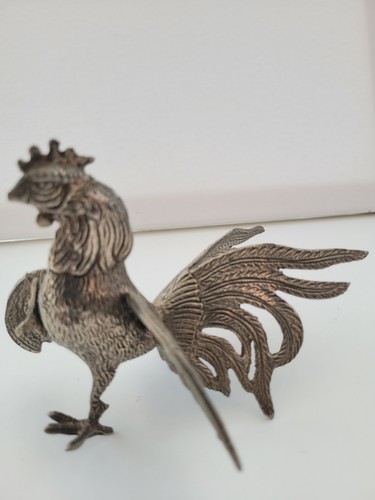Vintage silver tone - silver-tone, cockerel