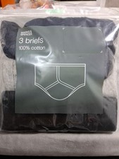 Marks And Spencer 3 Mens Briefs 100% Cotton Size X Large