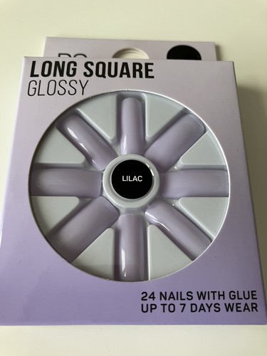 Lilac long square glossy false - long,