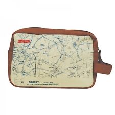 WW1 TRENCH MAP CANVAS MENS WASH BAG TRAVEL CASE WORLD WAR ONE NEW WITH TAGS