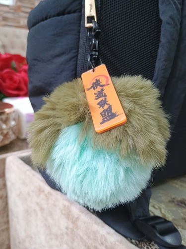 Fluffy faux fur pom - fluffy, bag