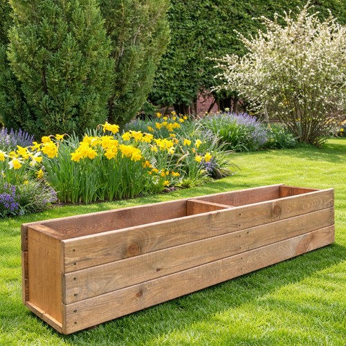 Large wooden garden planter - large,