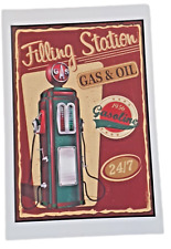 Gasoline Filling Station Gas 24/7  Poster (18*12)