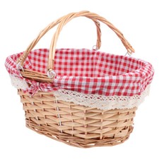 Very Large Wicker Basket Red