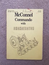 McCONNEL COMMANDO WITH SHAKAERATOR PARTS & OPERATORS MANUAL
