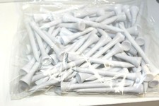 Loose pack of 50 Long White Wooden Golf Tees 70 mm Plain Golf Tees 4 Drivers etc
