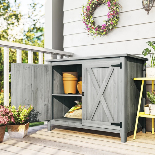 Outdoor wooden garden shed - garden,