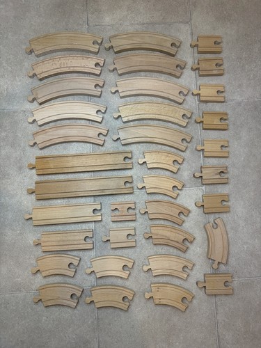 Wooden train track pieces brio - wooden,