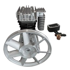 Air Compressor Bare Pump Motor Head 3HP Piston Twin Cylinder 2.2KW 250L/min 65mm