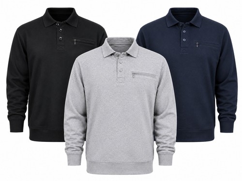 Mens long sleeve polo - mens,