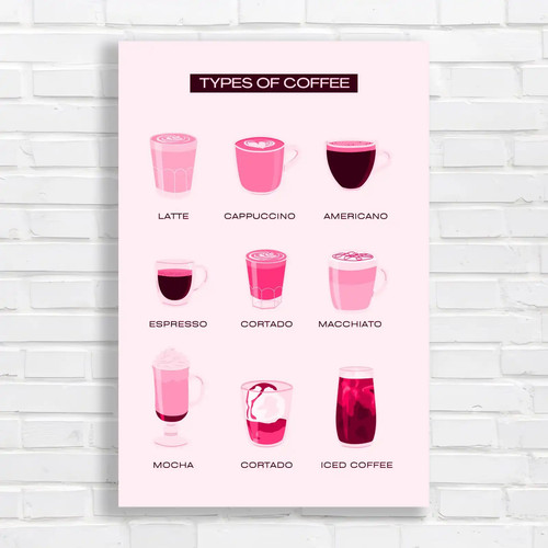 Types coffee pink - types,