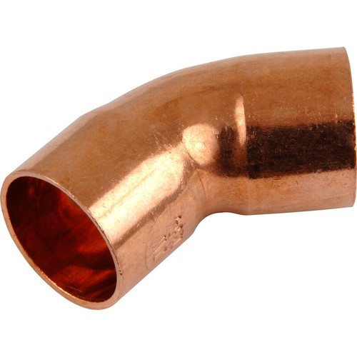 Copper pipe fittings end - end, feed
