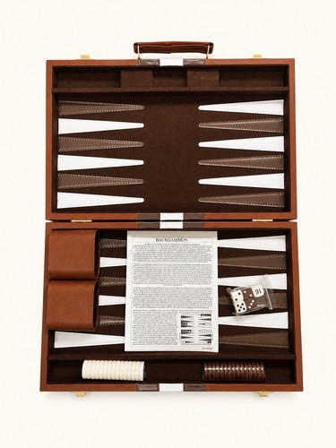 Luxury backgammon set - luxury, brown