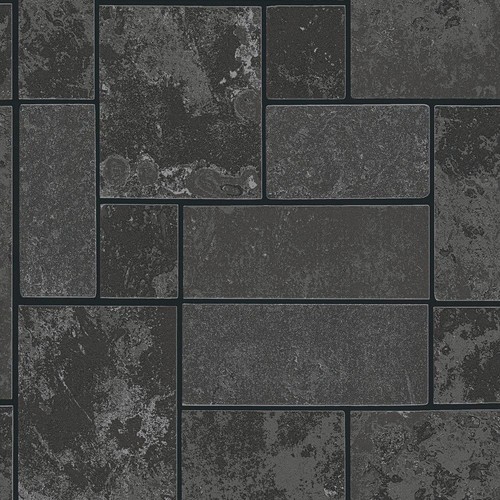Tile effect wallpaper black - tile,