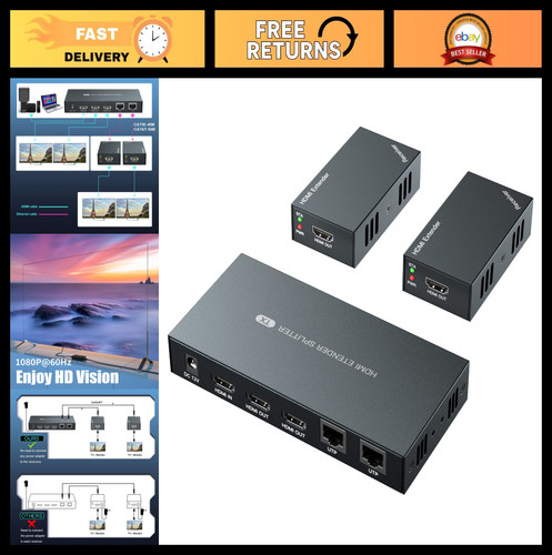 Hdmi extender splitter 1x2 - extender,