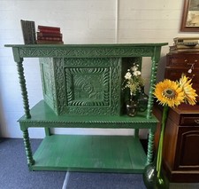 Fabulous Green Painted Carved