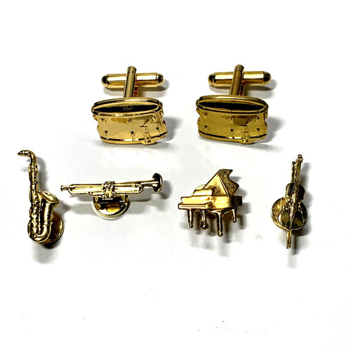 Cufflinks studs jazz drums - cufflinks, &