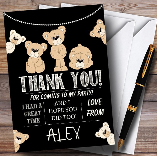 Cute teddy bears black party - teddy,