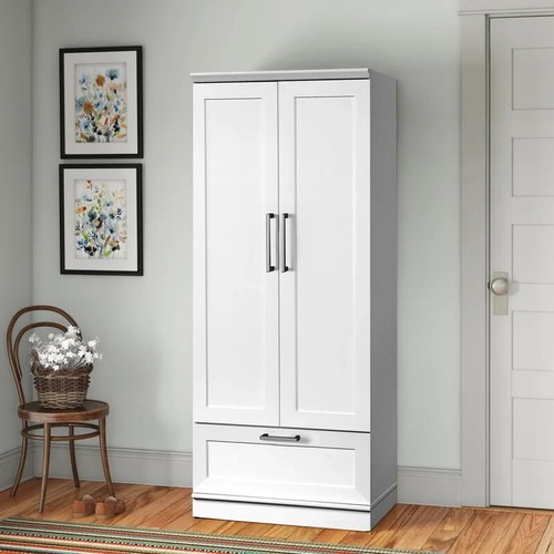 White finish armoire - white,