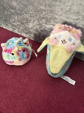 Bananya Kawaii Cat And Squishmallows Flipmallows Excellent Condition Bundle