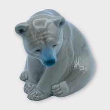 Lladro Bear Seated Brown Bear